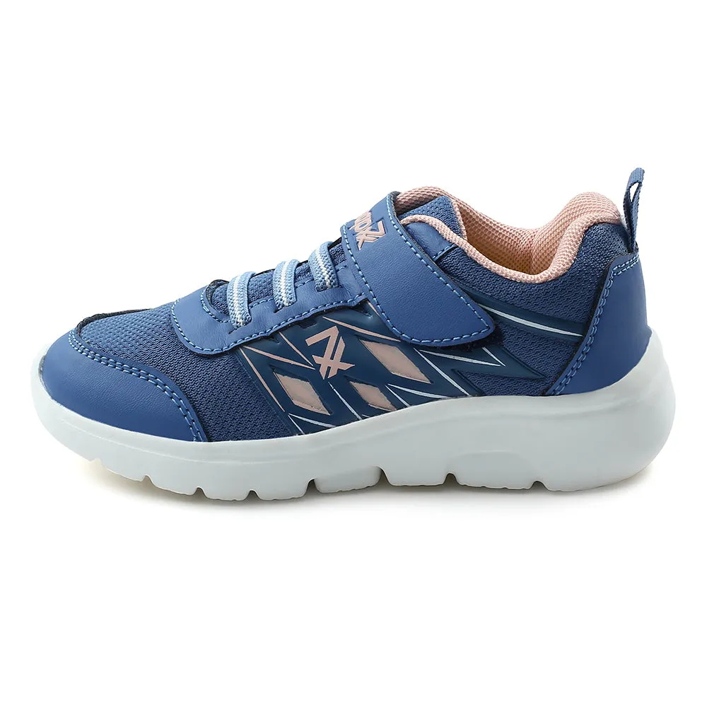 Leap7x Blue Non Lacing Velcro Casual Shoes For Kids JERRY-V By Liberty