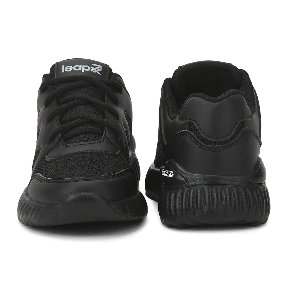 Leap7x By Liberty Kids NITSCHO-1L Black School Lacing Shoes
