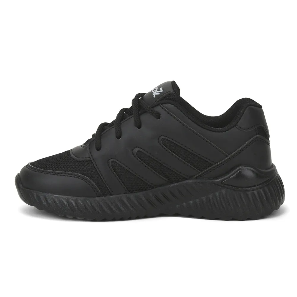 Leap7x By Liberty Kids NITSCHO-1L Black School Lacing Shoes
