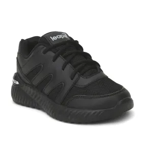 Leap7x By Liberty Kids NITSCHO-1L Black School Lacing Shoes