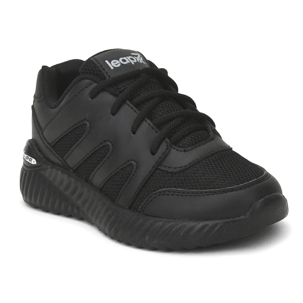 Leap7x By Liberty Kids NITSCHO-1L Black School Lacing Shoes