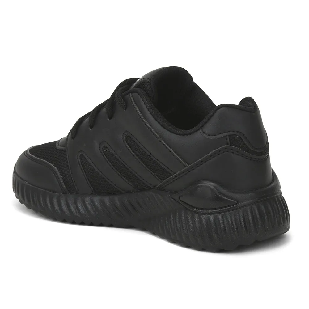 Leap7x By Liberty Kids NITSCHO-1L Black School Lacing Shoes
