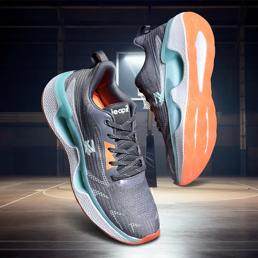 Leap7x By Liberty Men RW-10 Grey Sports Lacing Shoes