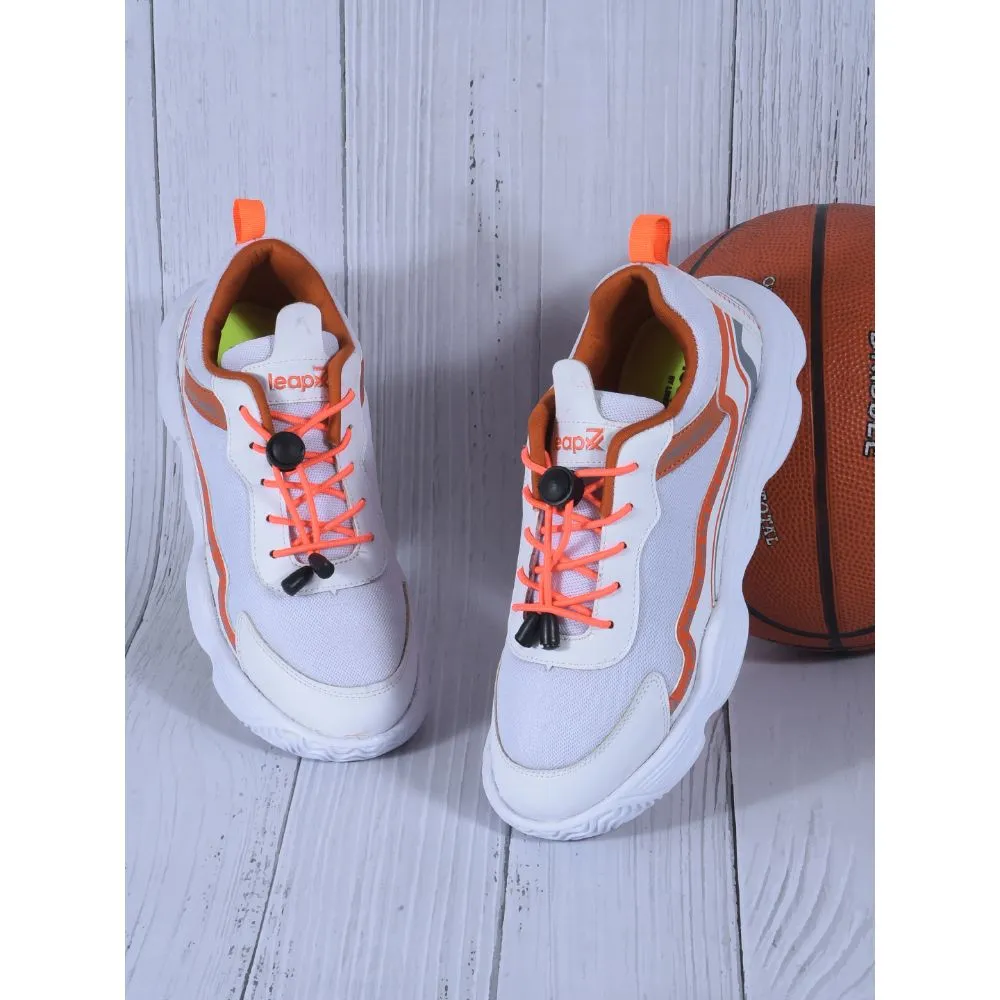 Leap7x Casual White Lacing Shoe For Kids WALT-505E By Liberty