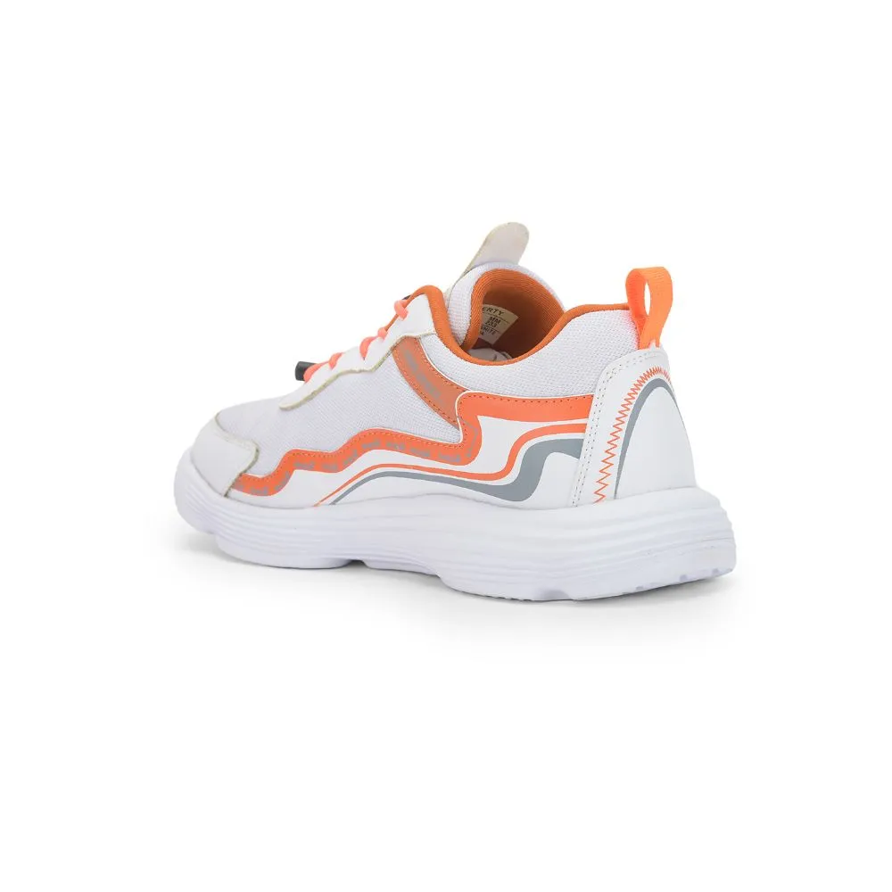 Leap7x Casual White Lacing Shoe For Kids WALT-505E By Liberty