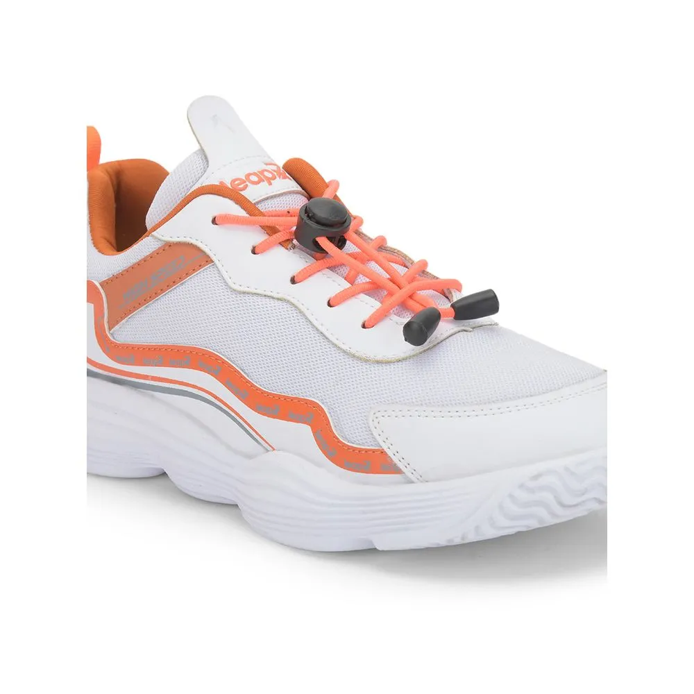 Leap7x Casual White Lacing Shoe For Kids WALT-505E By Liberty