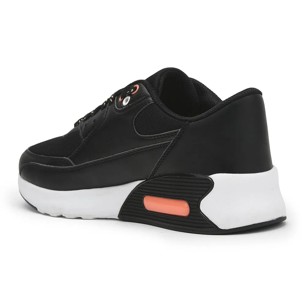 Leap7x Lacing Black Casual Shoes For Men BRISTOL-1E By Liberty