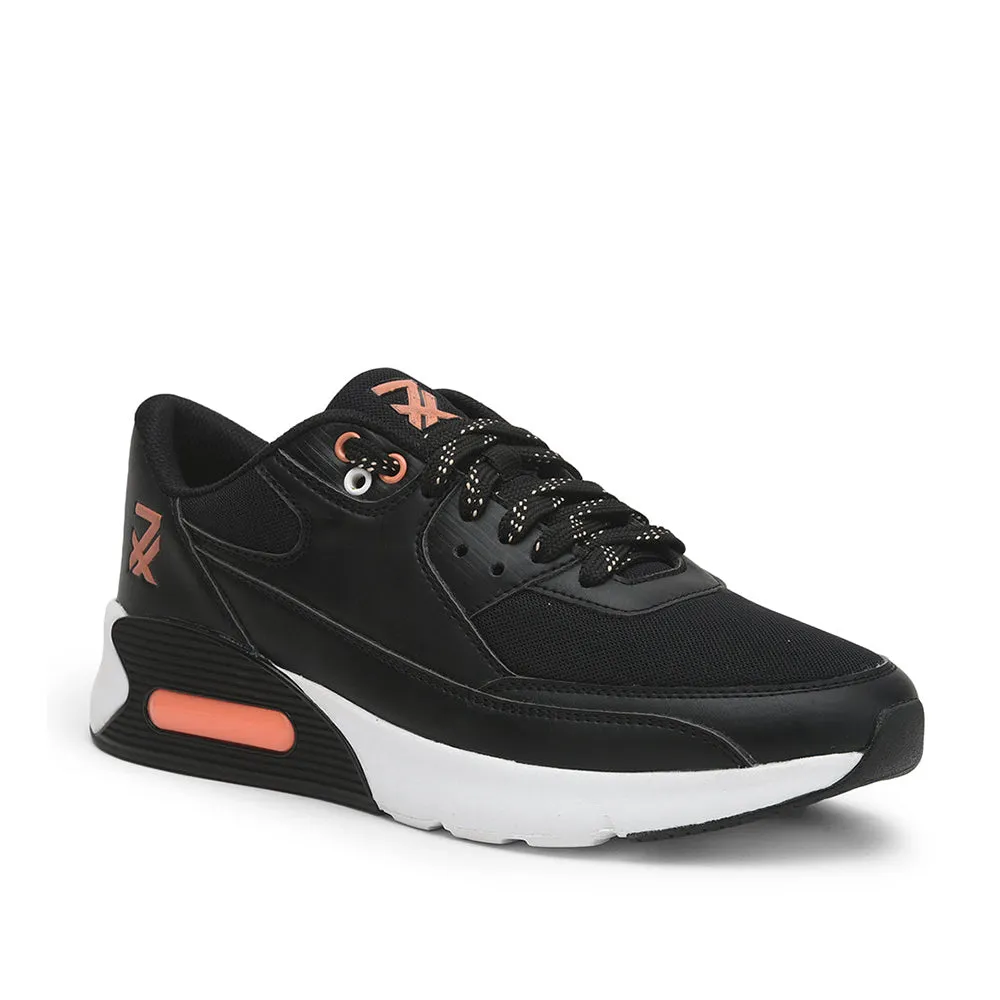 Leap7x Lacing Black Casual Shoes For Men BRISTOL-1E By Liberty