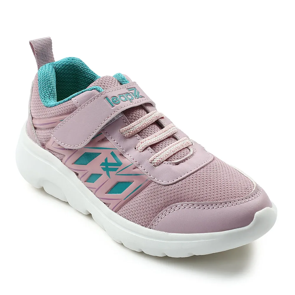 Leap7x Peach Non Lacing Velcro Casual Shoes For Kids JERRY-V By Liberty