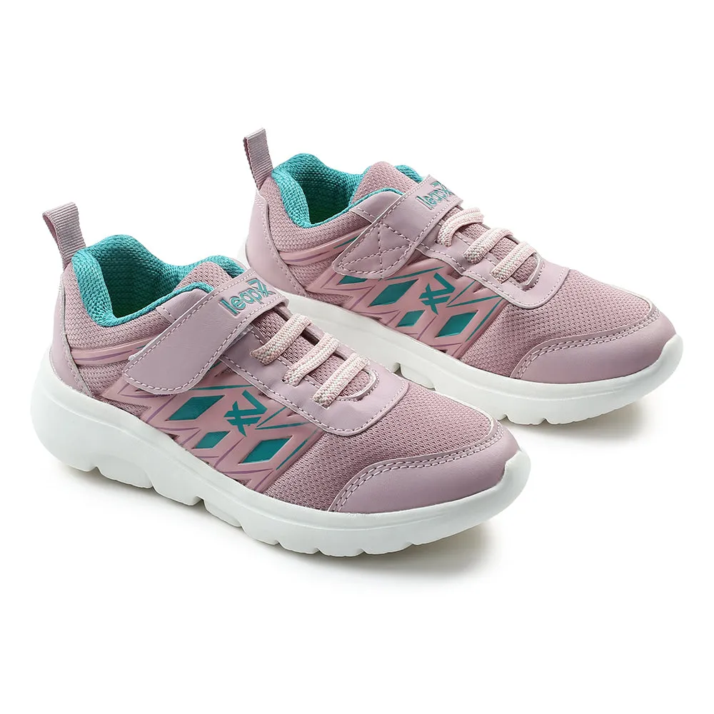 Leap7x Peach Non Lacing Velcro Casual Shoes For Kids JERRY-V By Liberty