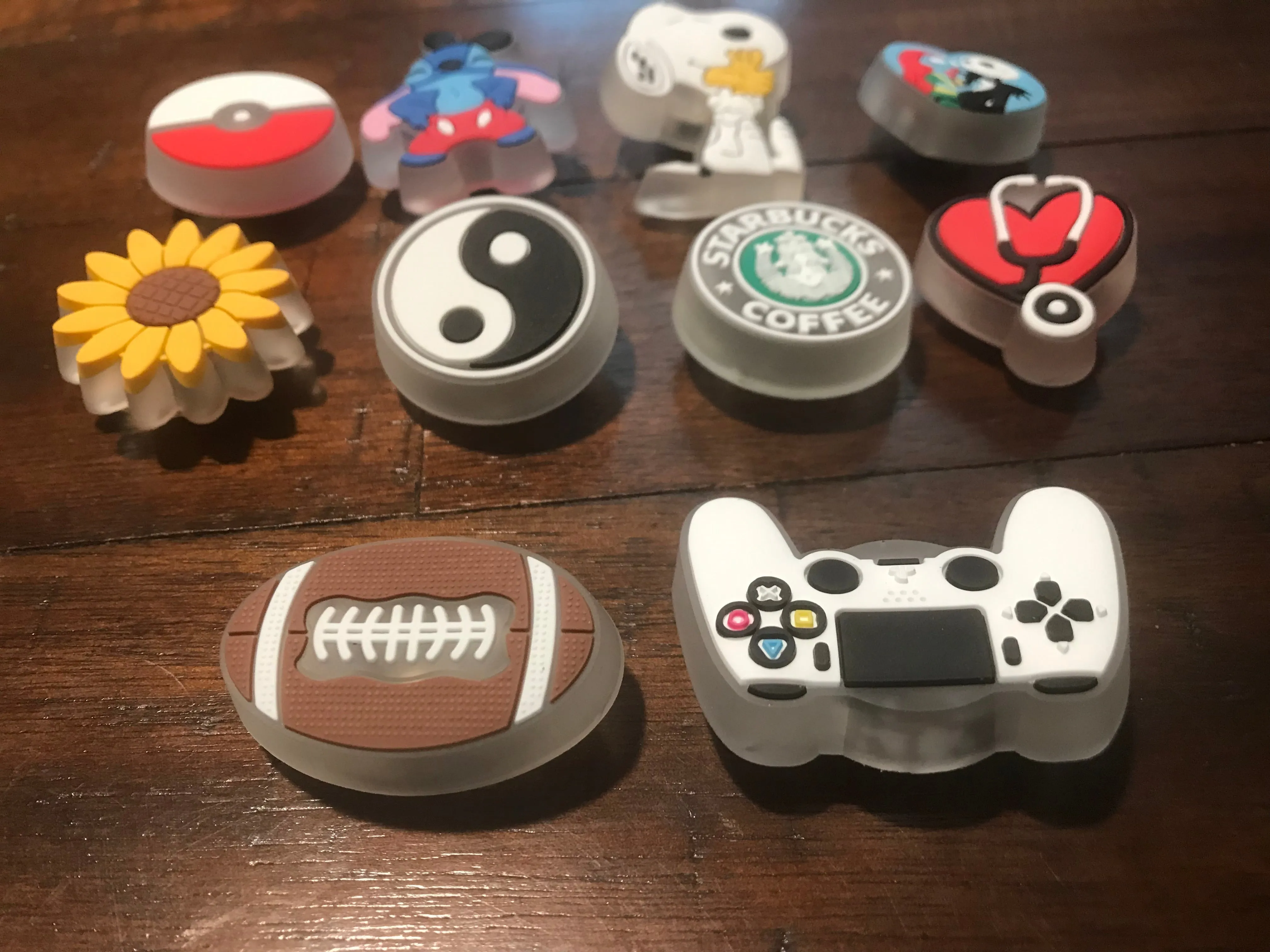 LED shoe charms letters and more-lights up, mushroom, snowman, cone, cat, cake