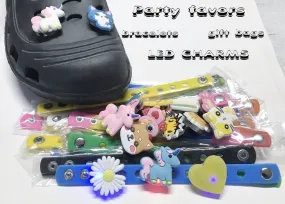 LED shoe charms letters and more-lights up, mushroom, snowman, cone, cat, cake