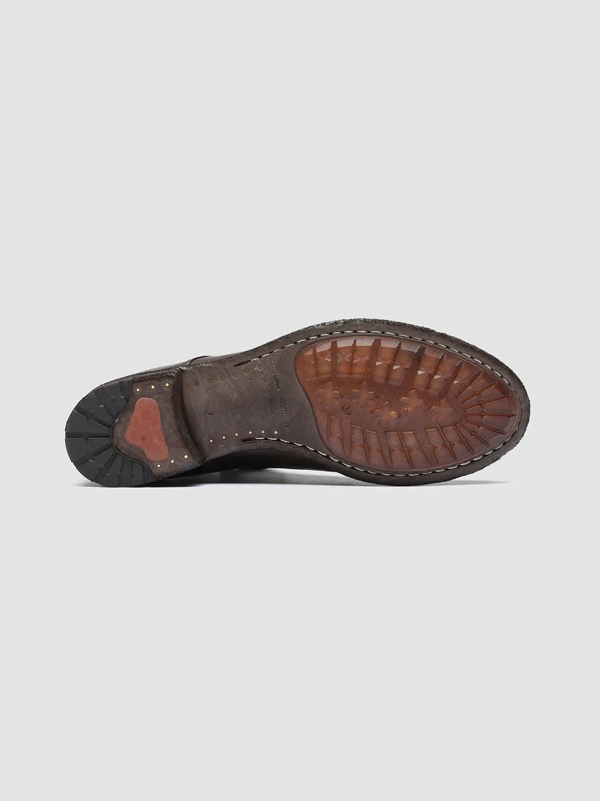 LEXIKON 123 - Brown Zipped Leather Ankle Boots