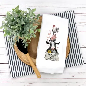 Life Is All About Balance, Animal Tea Towel, Kitchen Décor, Party Décor