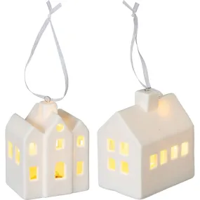 LIGHT-UP ORNAMENT HOUSE SET