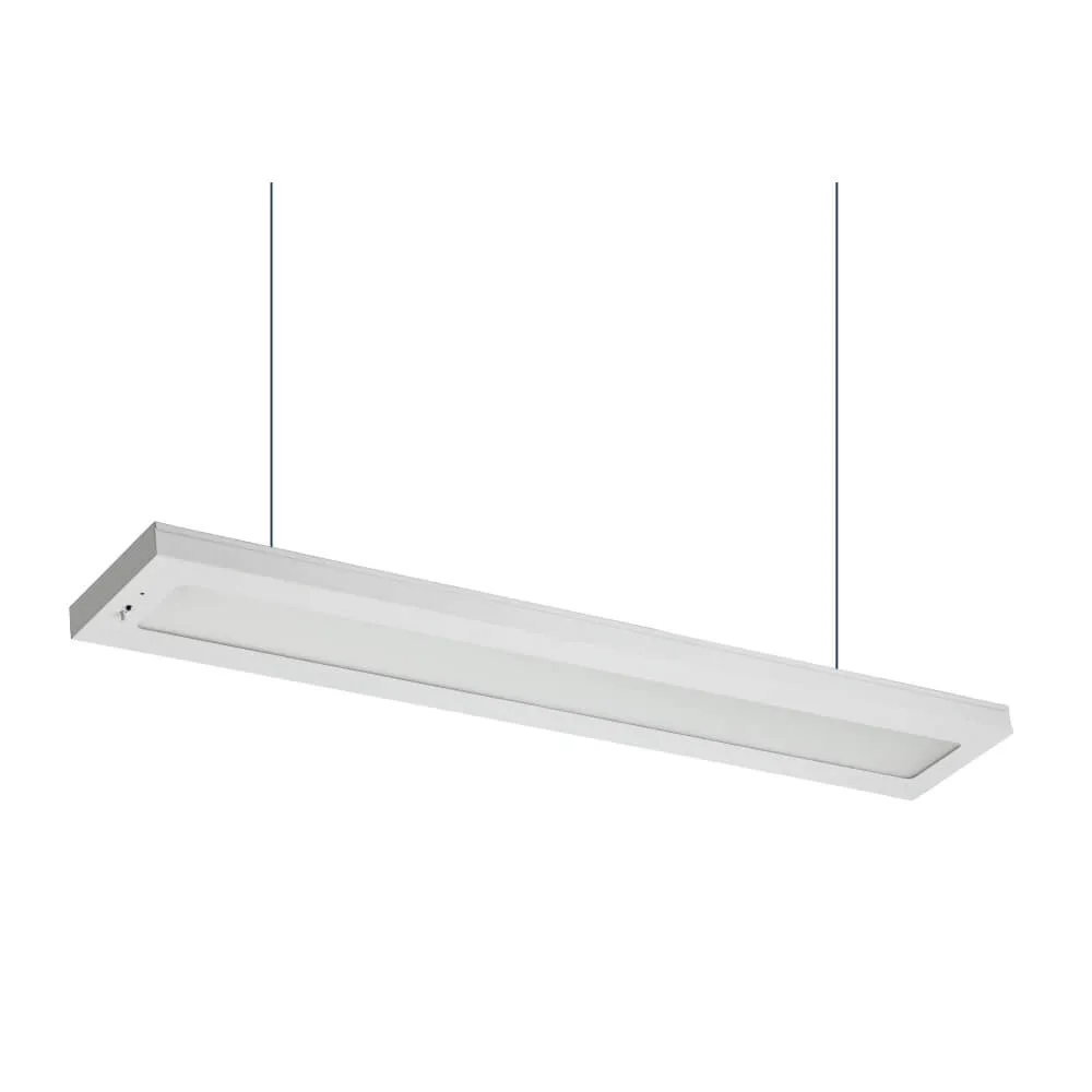 Linkable linear LED pendant up and down light 2ft 4ft 8ft combination with different shape 120-277V 0-10V dimming ETL and DLC listed emergency and sensor control ready