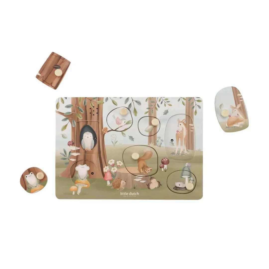 Little Dutch Wooden Sound Puzzle - Forest Friends