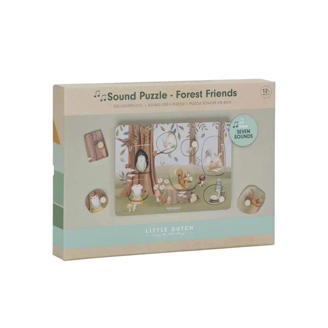 Little Dutch Wooden Sound Puzzle - Forest Friends