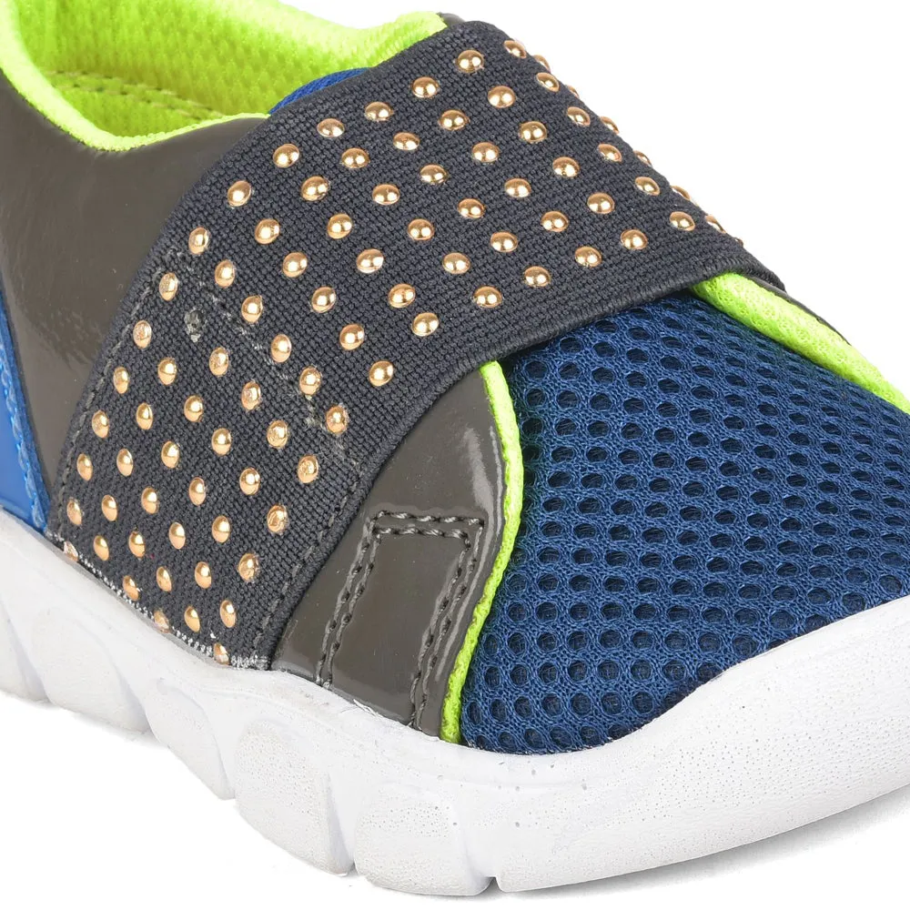 Lucy & Luke Casual Blue Non Lacing Shoes For Kids FLYNN-25 By Liberty