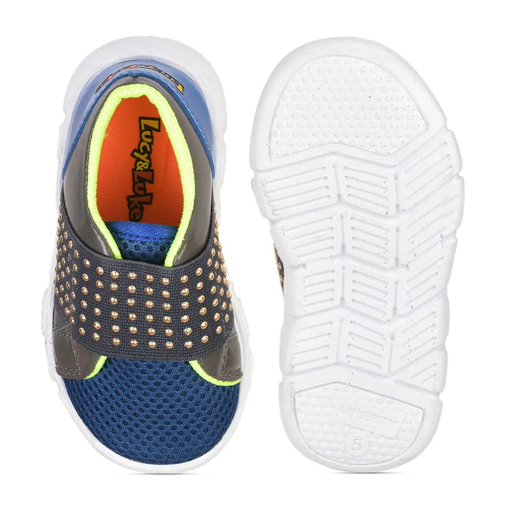 Lucy & Luke Casual Blue Non Lacing Shoes For Kids FLYNN-25 By Liberty
