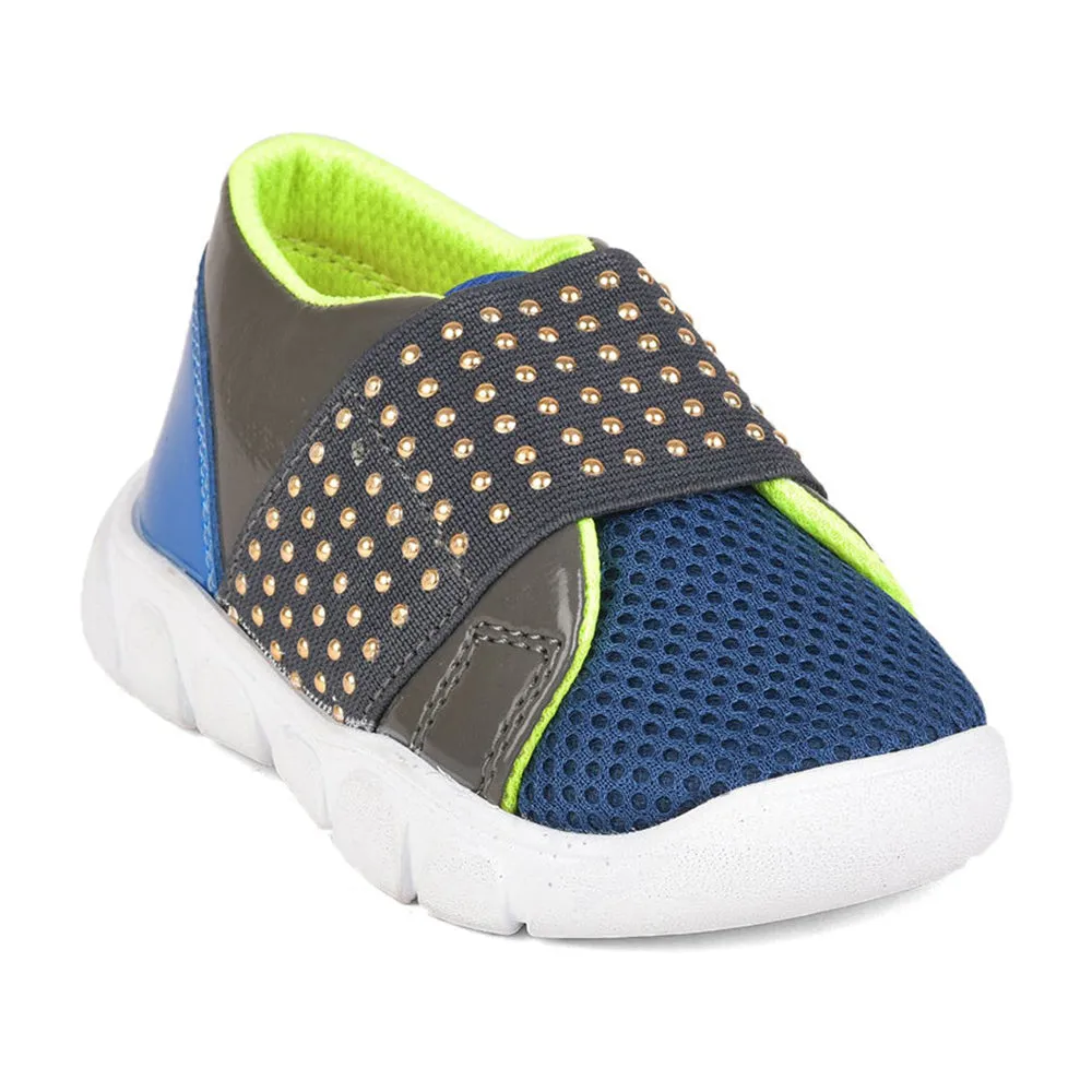 Lucy & Luke Casual Blue Non Lacing Shoes For Kids FLYNN-25 By Liberty
