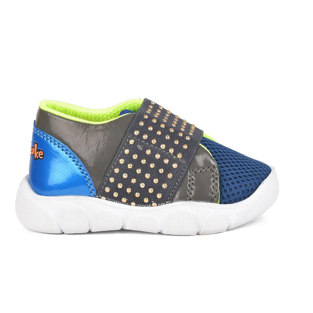 Lucy & Luke Casual Blue Non Lacing Shoes For Kids FLYNN-25 By Liberty