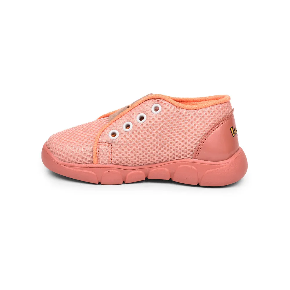 Lucy & Luke Casual Peach Non Lacing Shoes For Kids FLYNN-26 By Liberty