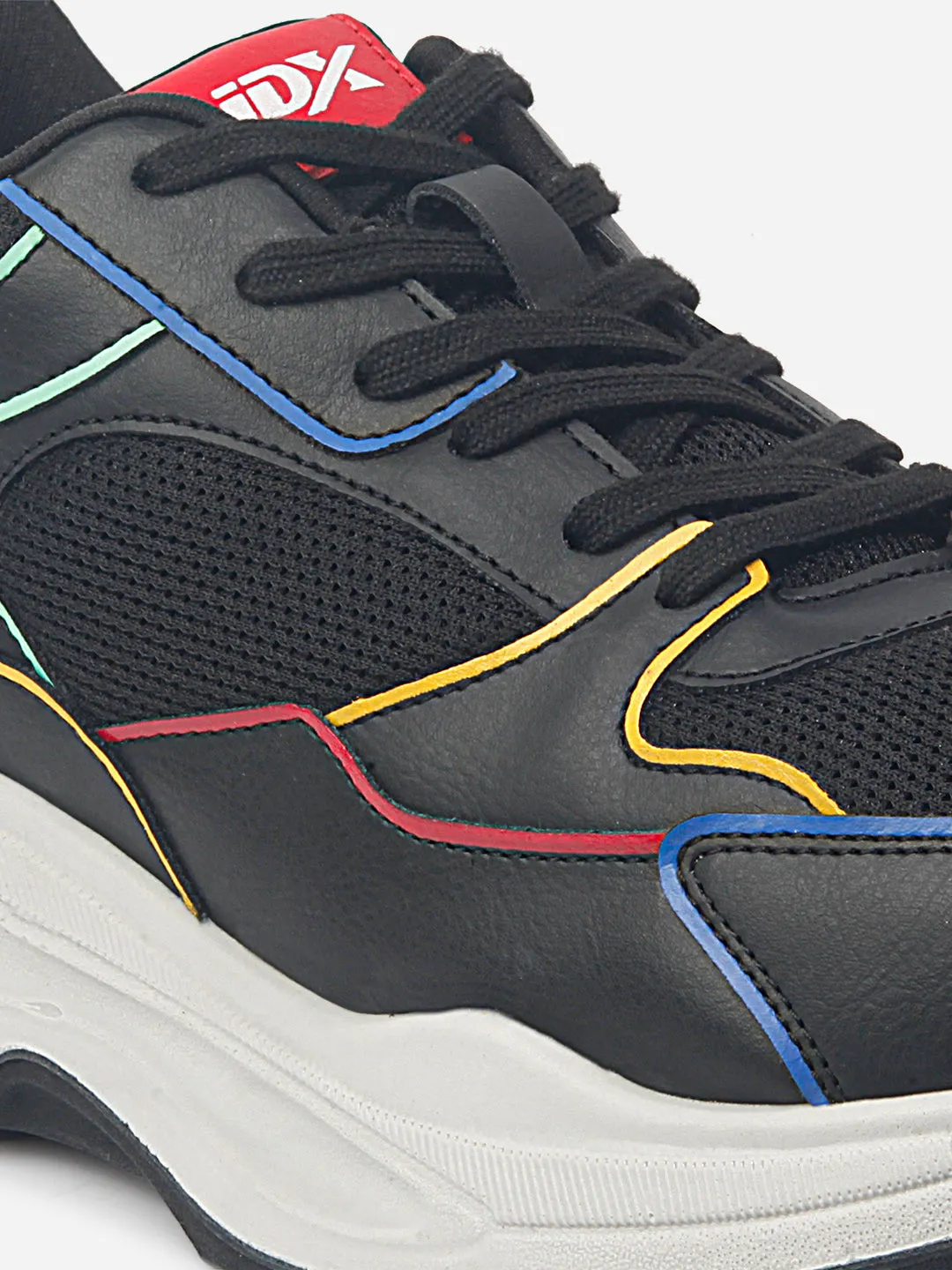 Men's Black Spectrum Lace Up Sneakers (IX1066)