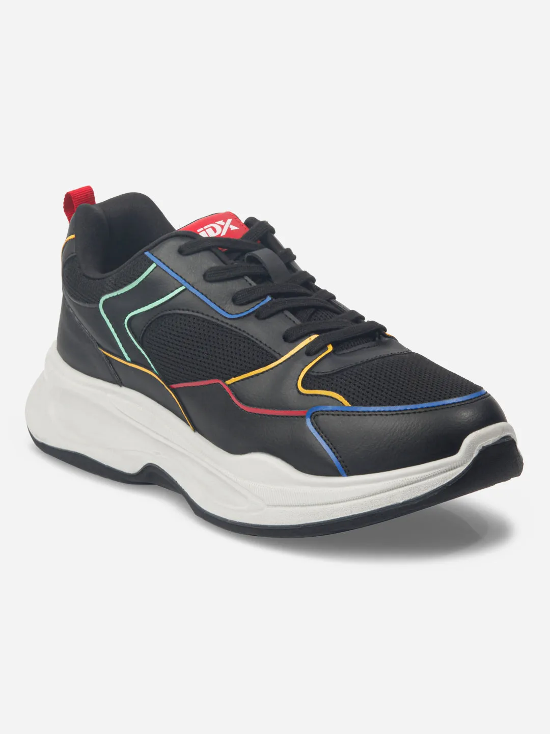 Men's Black Spectrum Lace Up Sneakers (IX1066)
