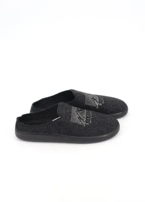 Men's Graphic Embroidered Slippers,Dark Grey