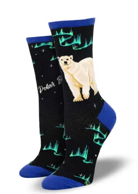 Northern Lights Polar Bear Women's Socks