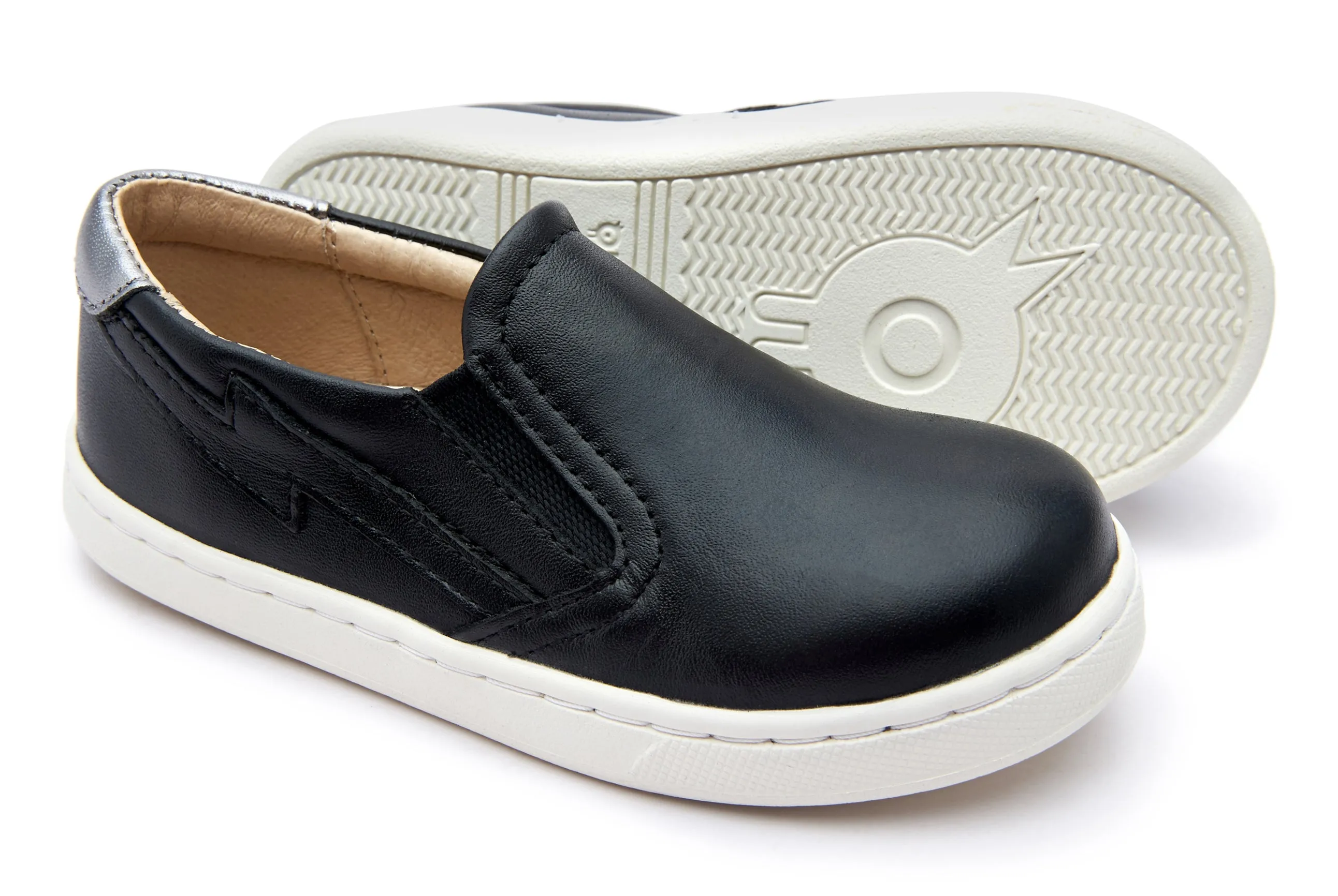 Old Soles Boy's and Girl's Bolty Hoff Sneakers - Black/Black/Rich Silver