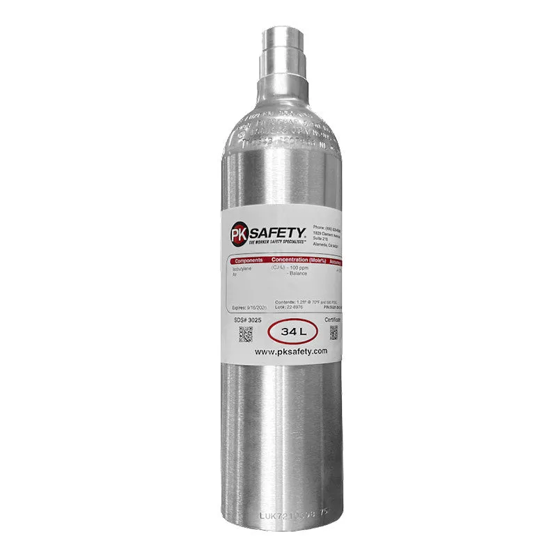 PK Safety Calibration Isobutylene Single Gas 100ppm 34 Liter