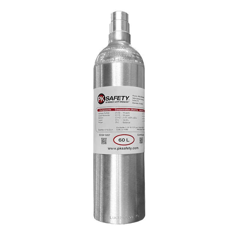 PK Safety RAE Equivalent 4 Gas Calibration Gas Mix 60 Liter