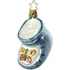 Precious Steps Baby Shoe Ornament: Swarovski Cystal Collection by Inge-Glas