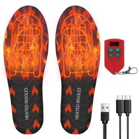 Rechargeable Heated Insoles with Remote Control: Perfect for Winter Work Boots & Shoes - Comfortable, Waterproof, & Safe