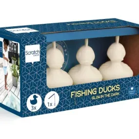 Scratch - Fishing Ducks Set GLOW IN THE DARK 3 ducks   1 rod