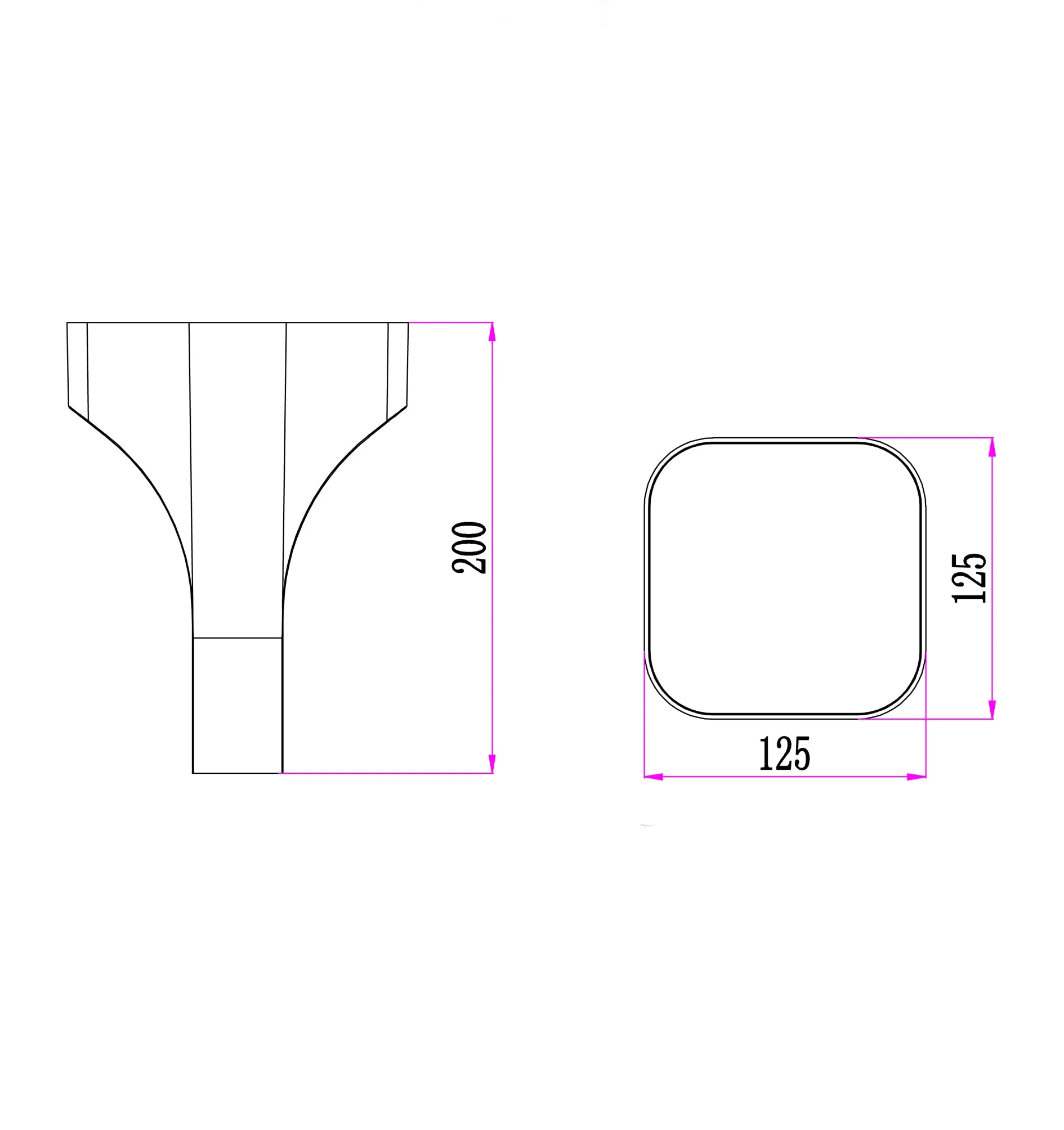 SHU: Exterior LED Dark Grey 2-Way Surface Mounted Wall Light IP65