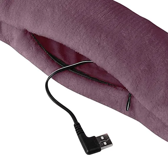 Sidiou Group Anniou Unisex Neck Scarf Soft Polar Fleece & Cotton Electric Winter Warm Neck Massage Scarf Adjustable Temperature USB Heated Scarf