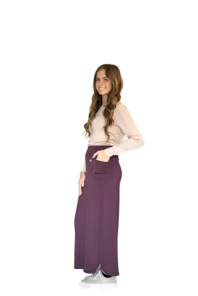 Sport Pocket Skirt 35"- Eggplant