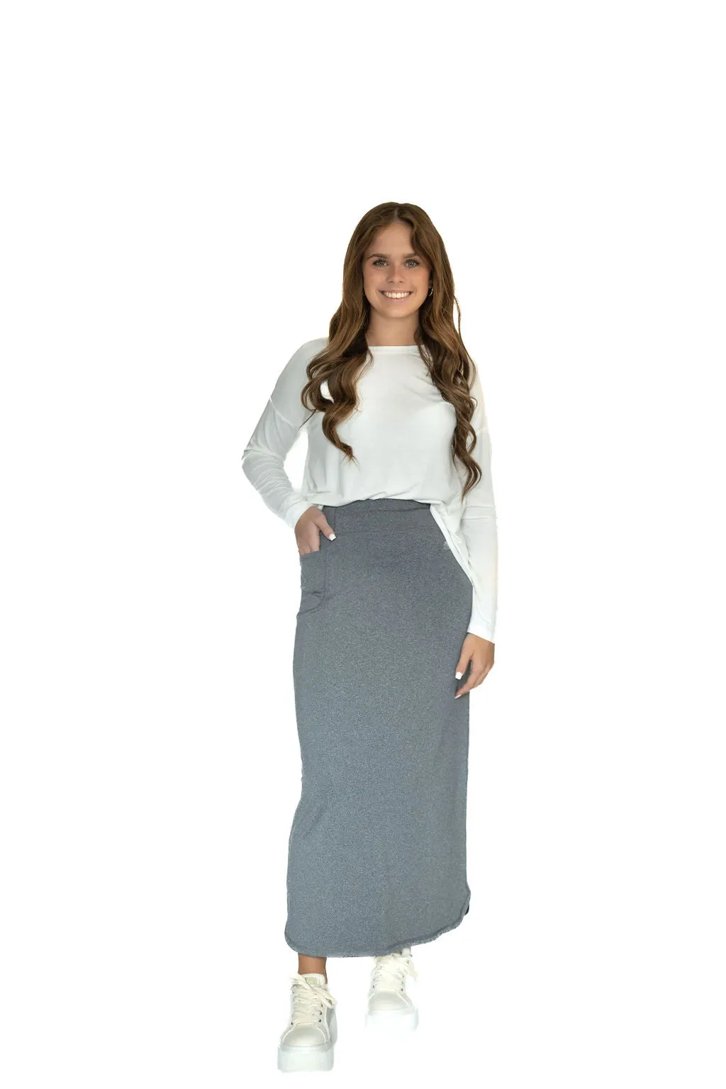 Sport Pocket Skirt 35" - Heather Grey
