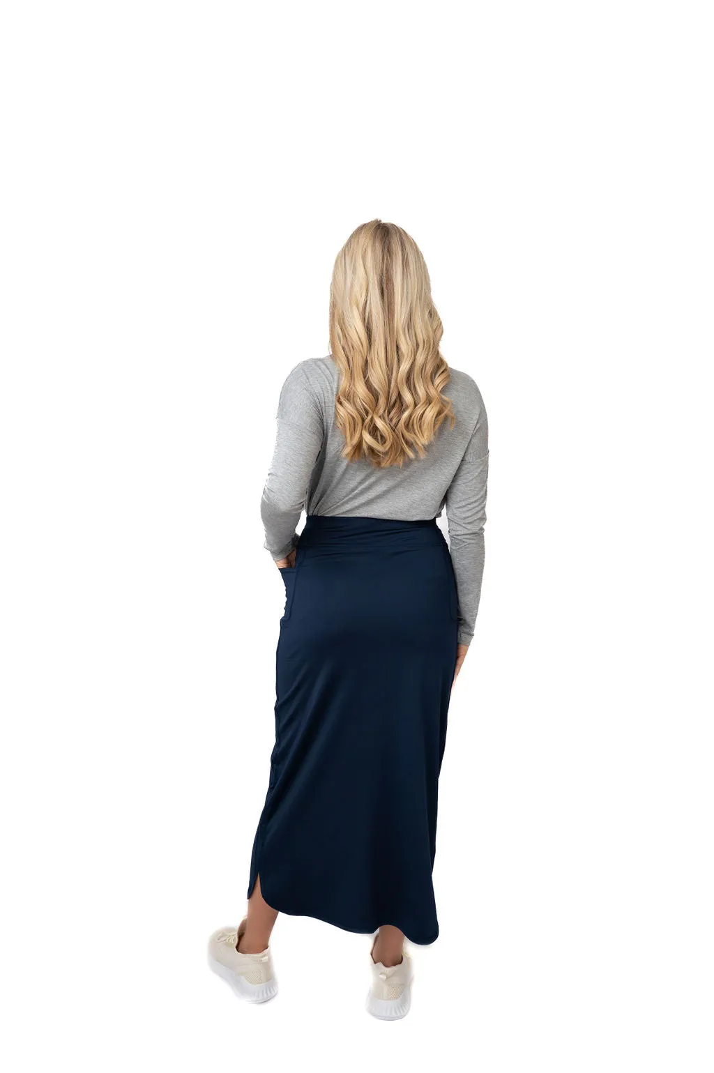Sport Pocket Skirt 35"- Navy