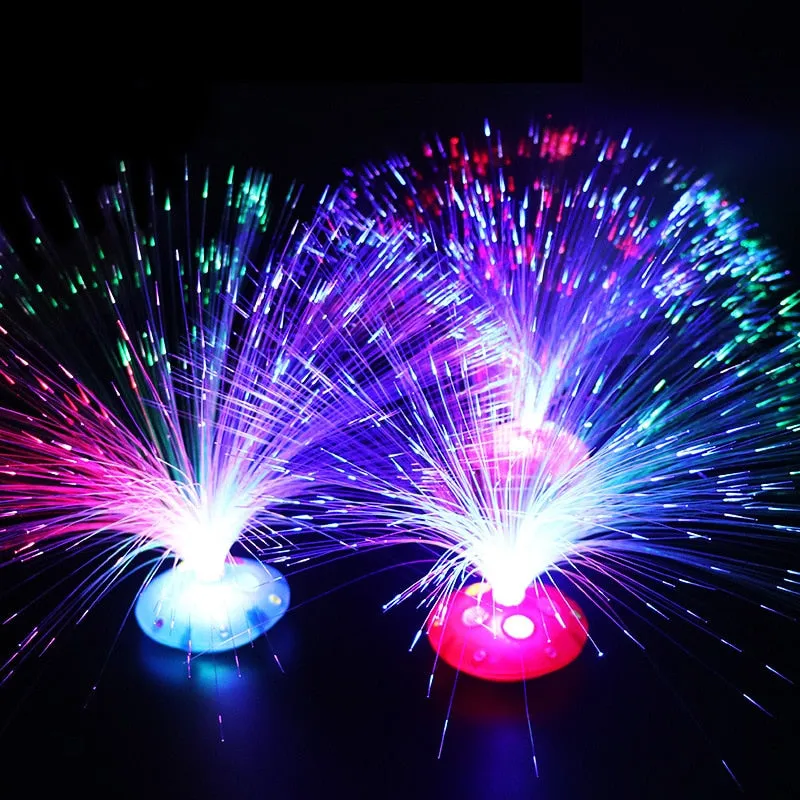 Stars Shine In The Dark Kids Toy Night 1PCS Color Optical Fiber Yarn Glowing Toys Flash LED Lights Glow In The Dark Kids Toys E
