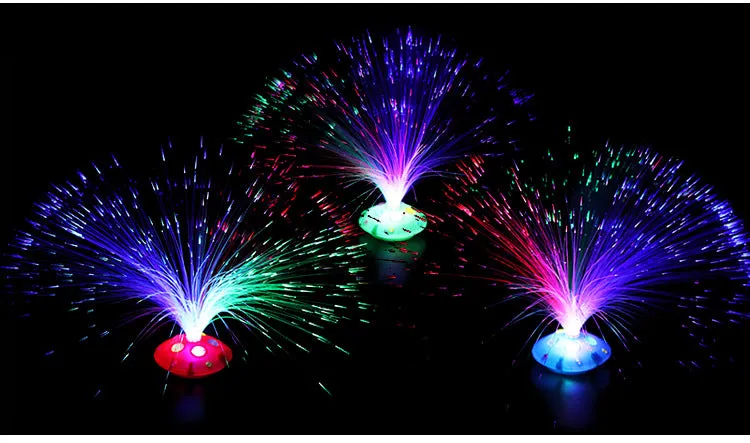 Stars Shine In The Dark Kids Toy Night 1PCS Color Optical Fiber Yarn Glowing Toys Flash LED Lights Glow In The Dark Kids Toys E