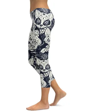 Sugar Skull Cats Capris