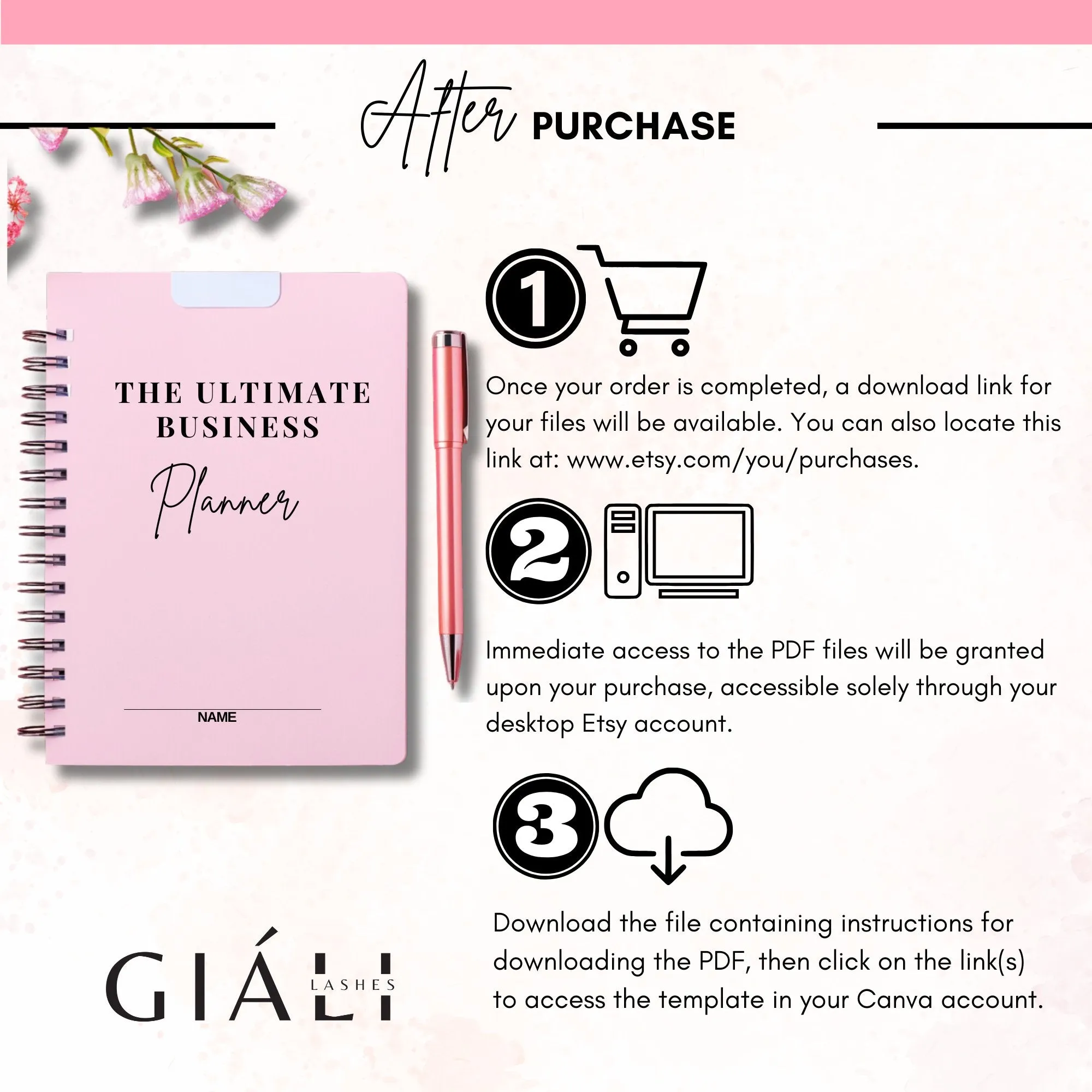 The Ultimate Digital Business Girl Boss Planner Template With Master Resell Rights
