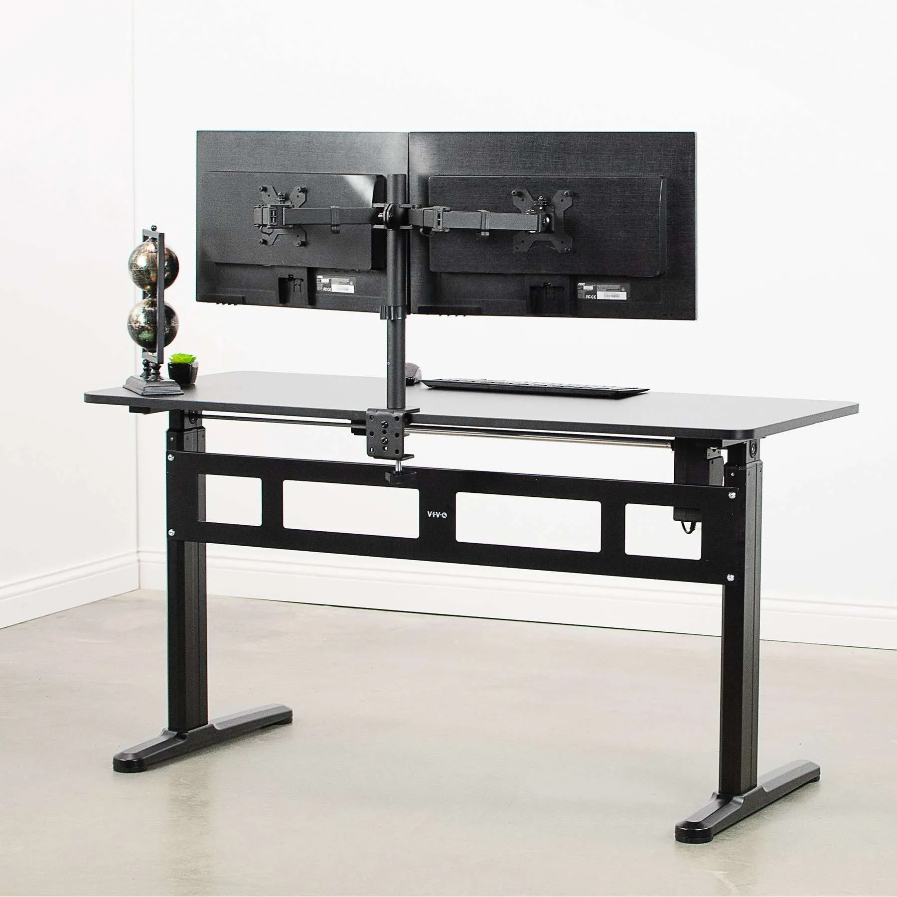 VIVO Black 55" x 24" Electric Desk, DESK-E155TB/E155TW/E155TN/E155TC