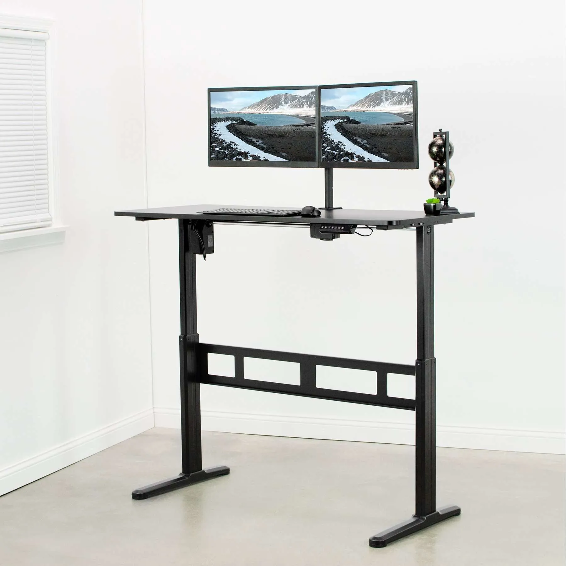 VIVO Black 55" x 24" Electric Desk, DESK-E155TB/E155TW/E155TN/E155TC