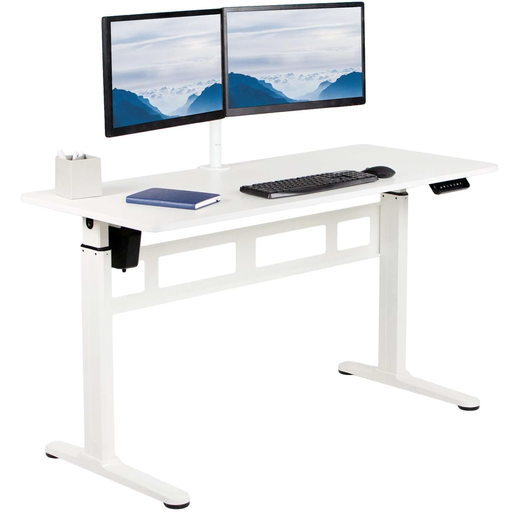 VIVO Black 55" x 24" Electric Desk, DESK-E155TB/E155TW/E155TN/E155TC