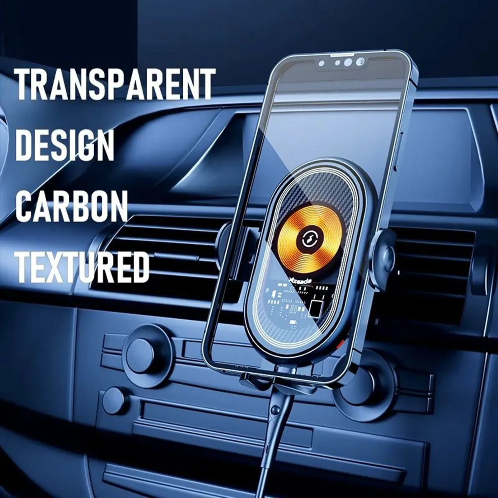 Wireless Car Charger 15W Fast Charging Auto-Clamping Car Charger
